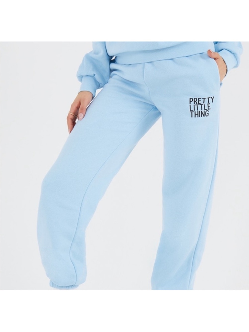 PrettyLittleThing Pastel Blue Logo Joggers